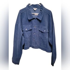 Chic Soul Navy Corduroy Blazer